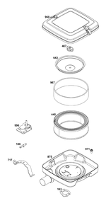 Air Cleaner Group Diagram and Parts List for 305447-0600-G1 200000 - 399999 Briggs and Stratton Engine